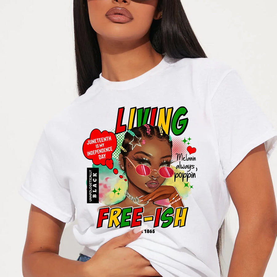 Living Freeish Girl-Cornrows TShirt