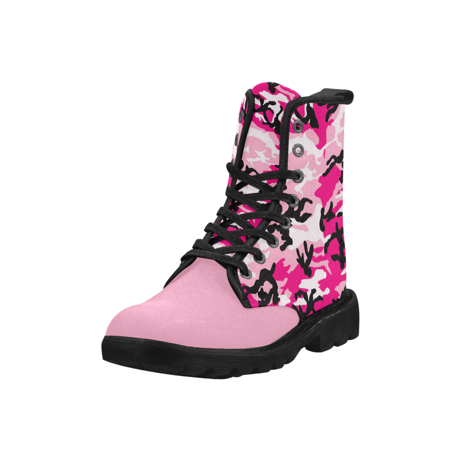 Pink Camo Combat Boots
