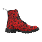 Red Roses Combat Boots